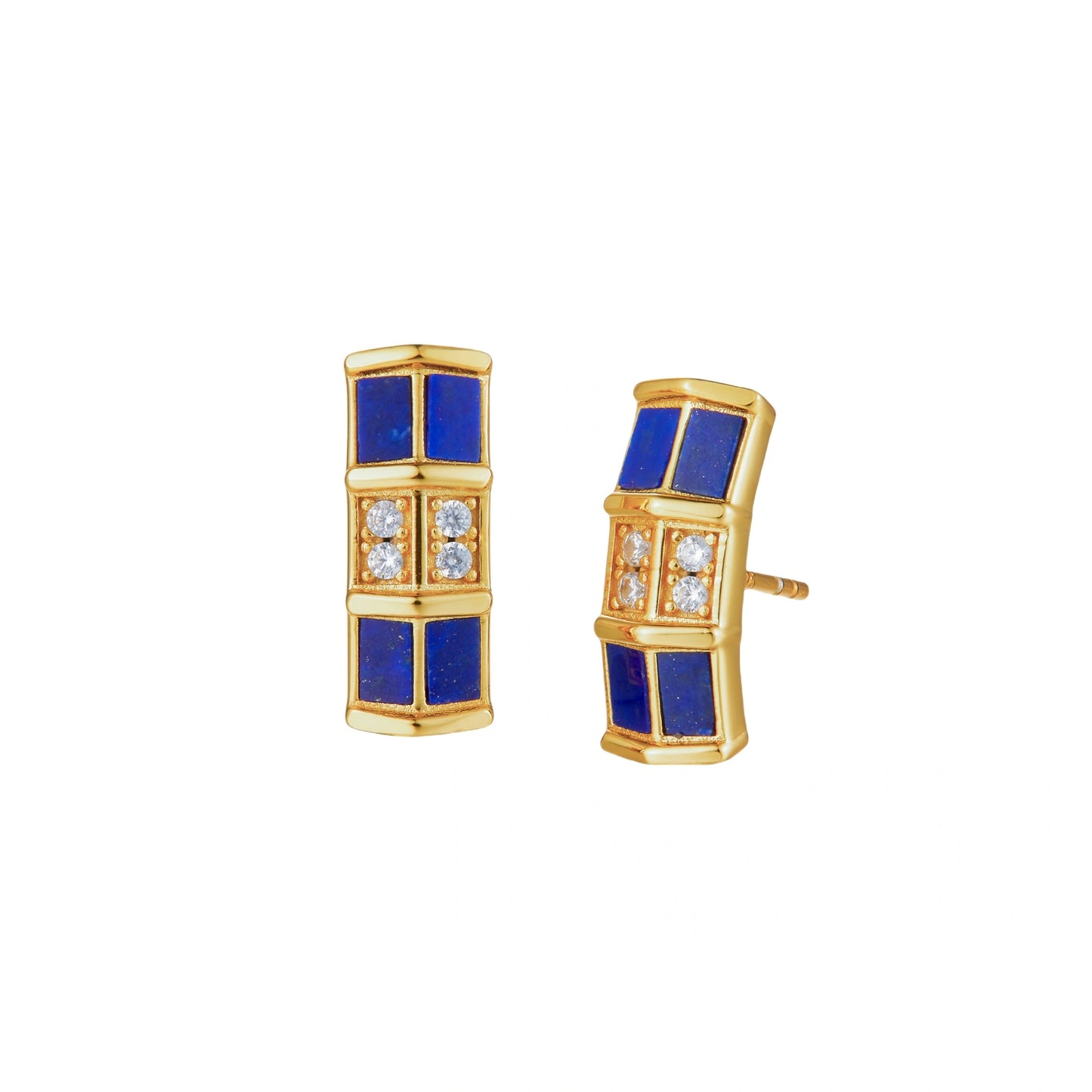 Midnight Muse Lapis Luxe Sterling Silver Stud Earrings