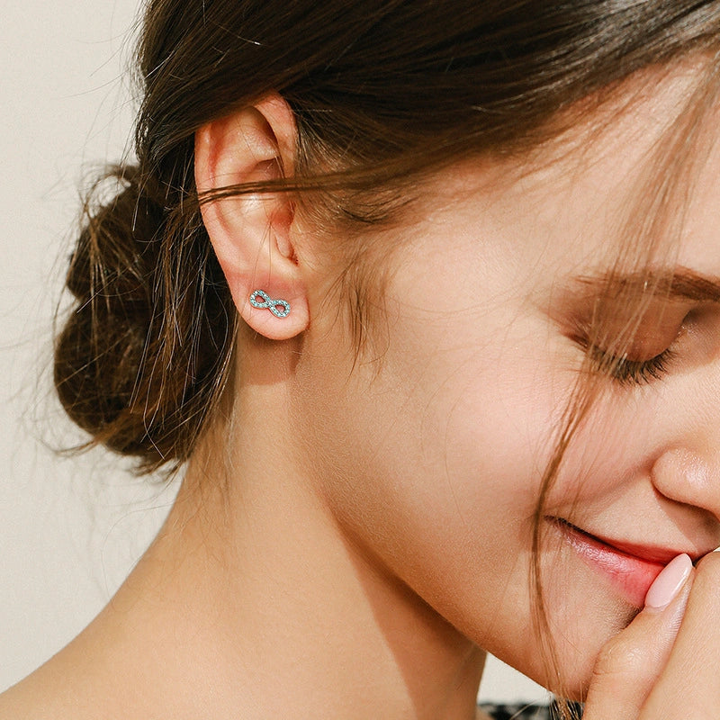 Turquoise Infinite Love Stud Earrings