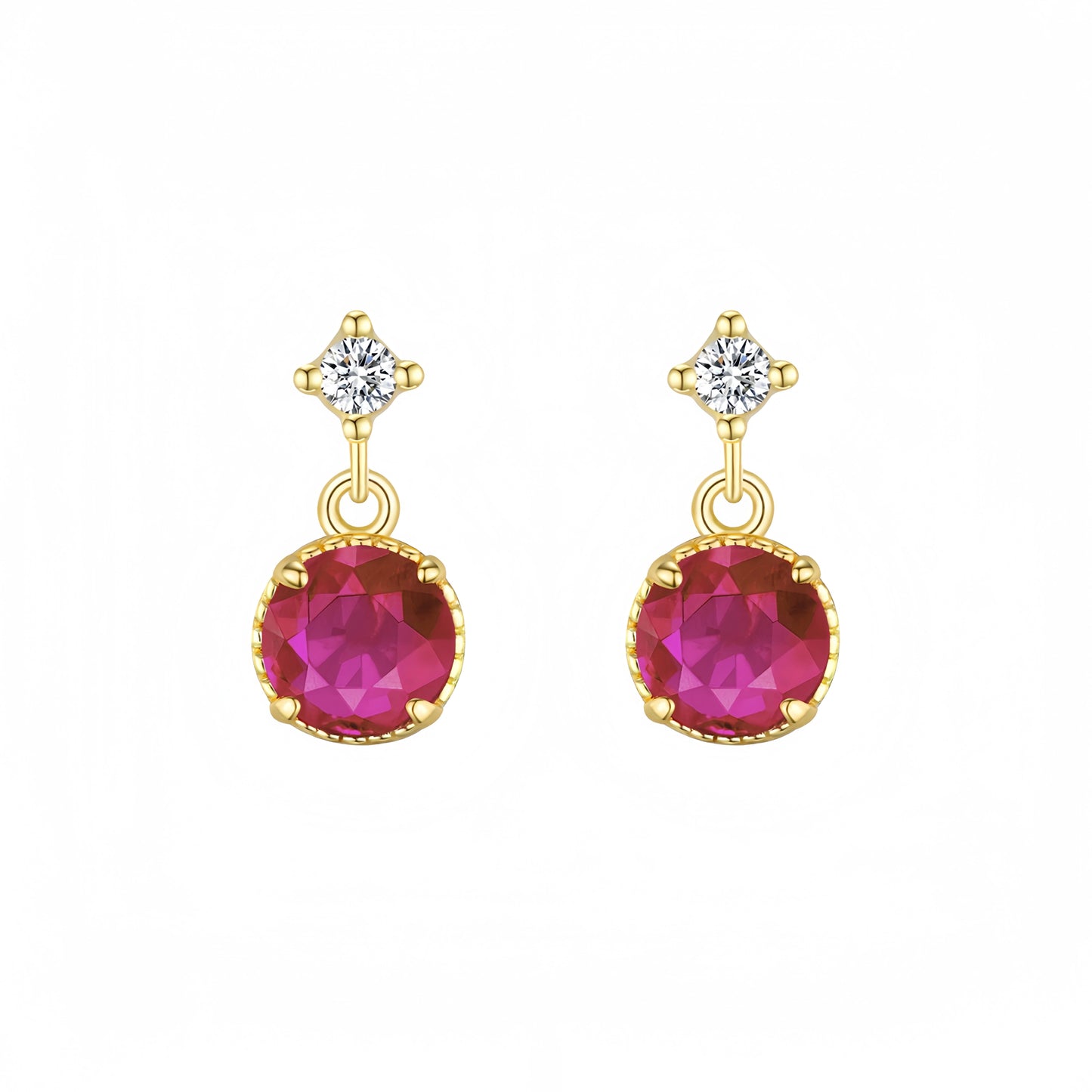 Scarlet Sterling Silver Drop Earrings
