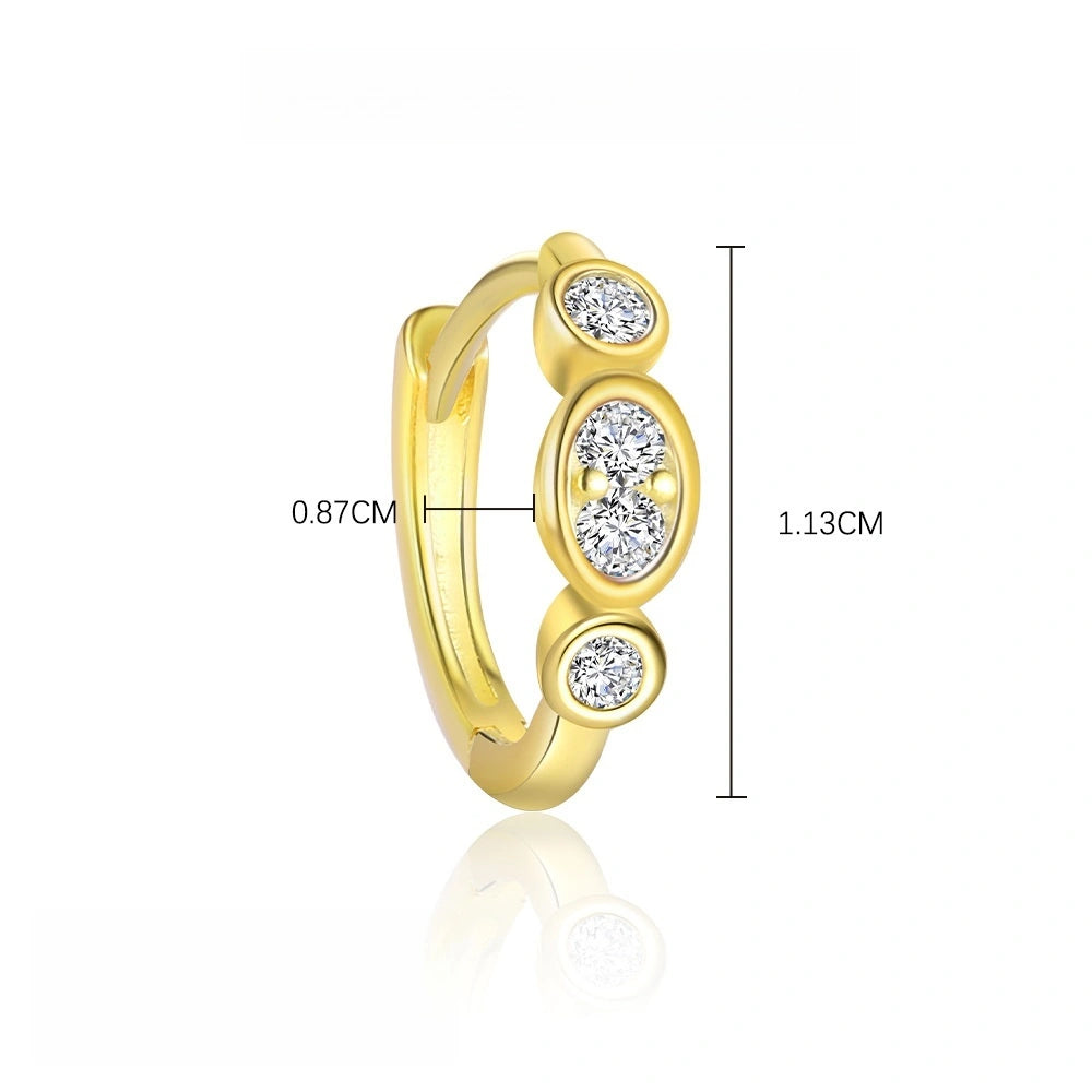 Everyday Hourglass Ear Stack 18K Gold Hoop Earrings