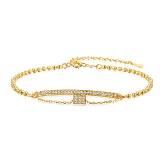 Geometric Bar Beaded Bracelet