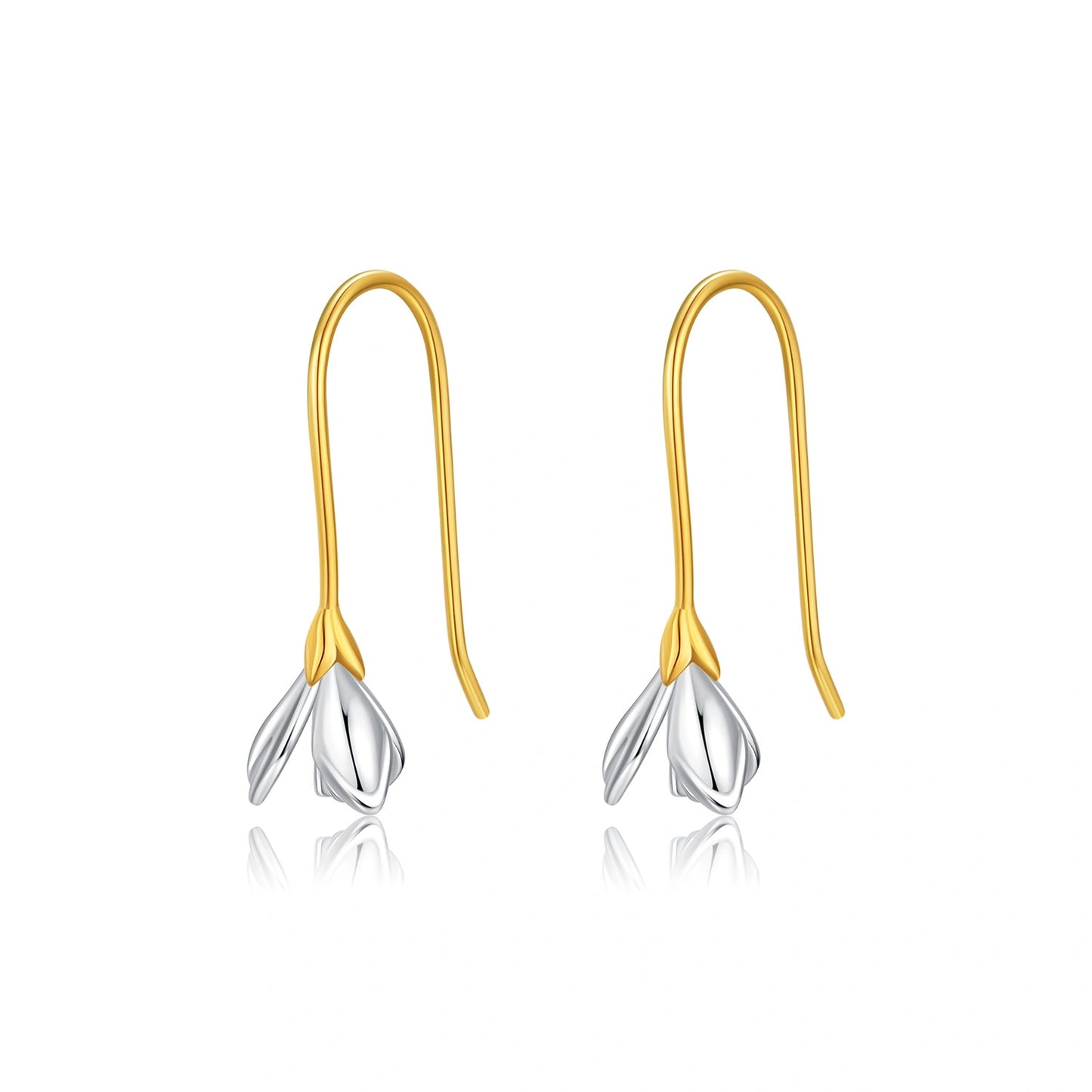 Two-Tone Tulip Earrings
