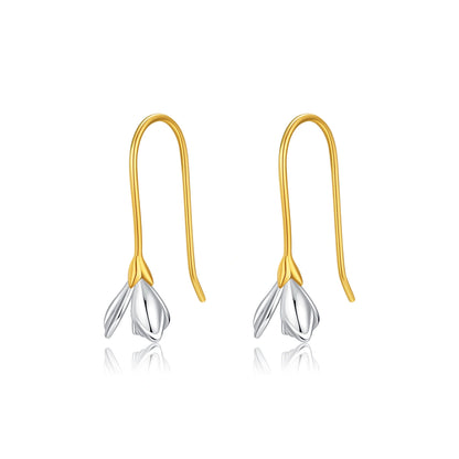 Two-Tone Tulip Earrings