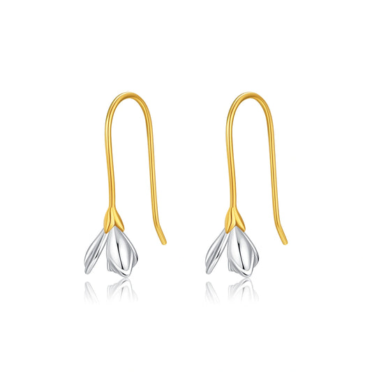 Two-Tone Tulip Earrings