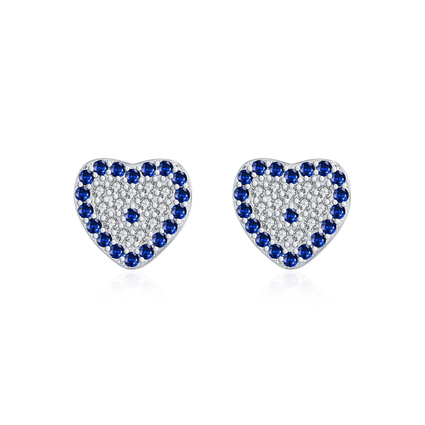 Mystic Guardian Collection —Heart of Protection Sterling Silver Stud Earrings