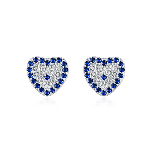 Mystic Guardian Collection —Heart of Protection Sterling Silver Stud Earrings