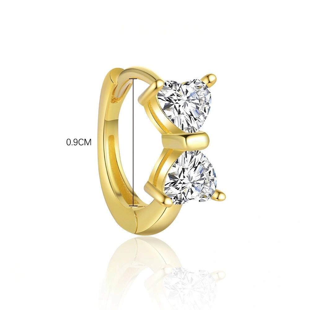 Everyday Hourglass Ear Stack 18K Gold Hoop Earrings