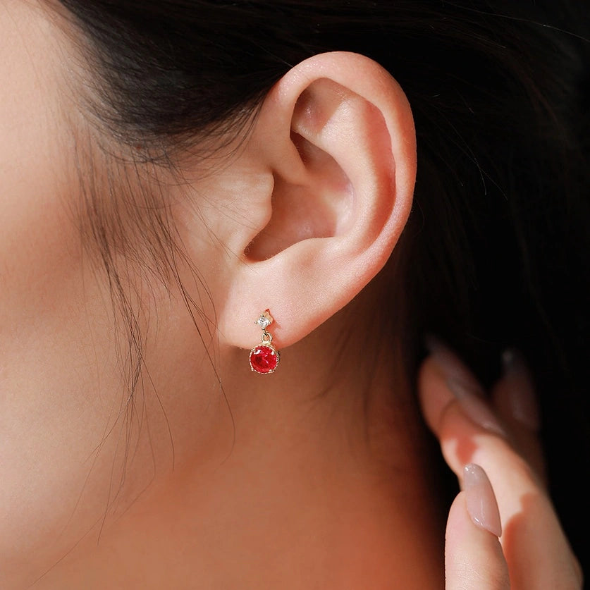 Scarlet Sterling Silver Drop Earrings