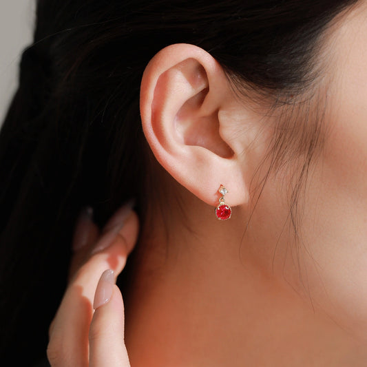 Scarlet Sterling Silver Drop Earrings