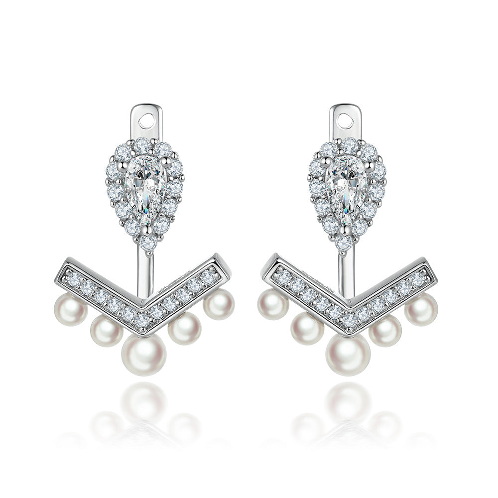 The Pearl Arrow Drop Earrings