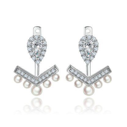 The Pearl Arrow Drop Earrings