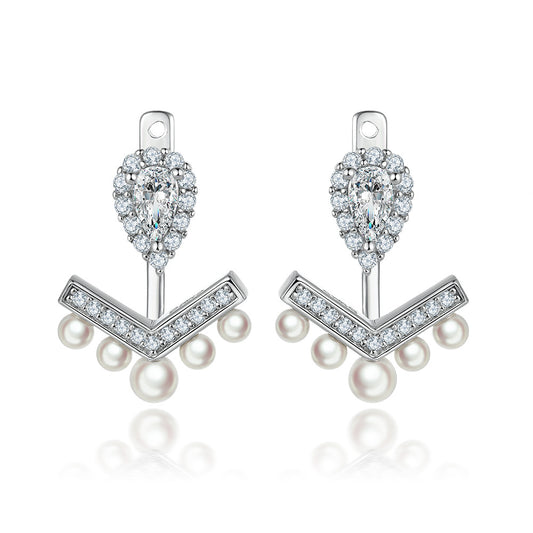 The Pearl Arrow Drop Earrings