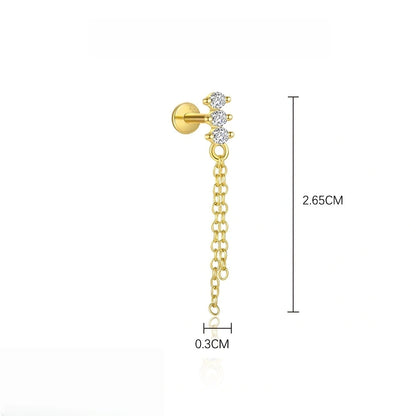 Starlit Veil Chains Ear Stack Earrings