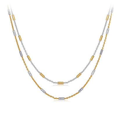 Two-Tone Twist Chain Necklace