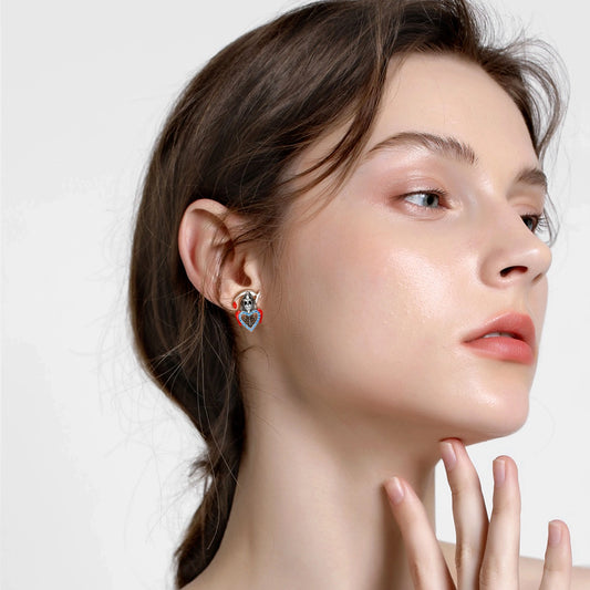 Eternal Love: Skull & Heart Earrings