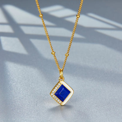The Lapis Talisman Angular Pendant Necklace