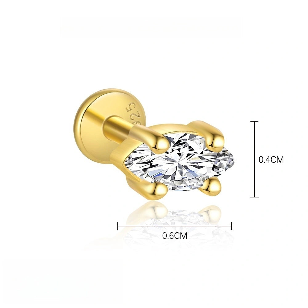 Golden Serenade Ear Stack 18K Gold Stud Earrings