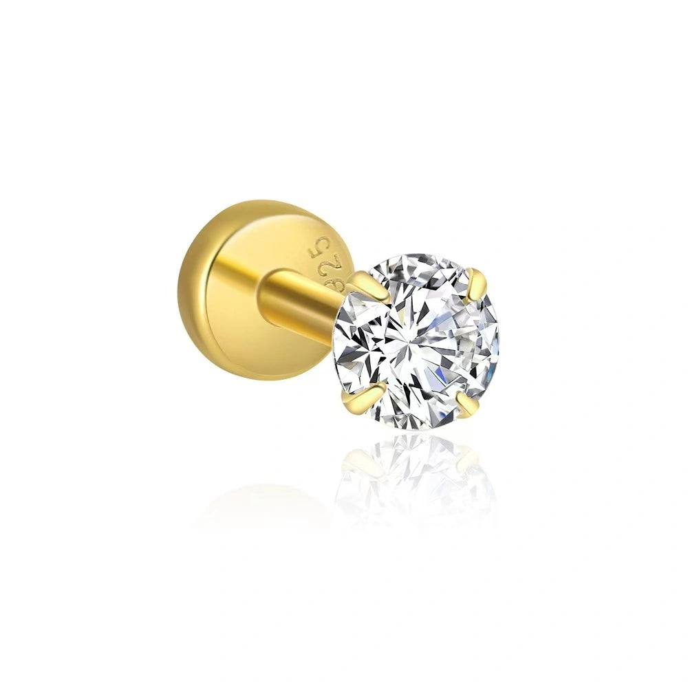 Golden Serenade Ear Stack 18K Gold Stud Earrings