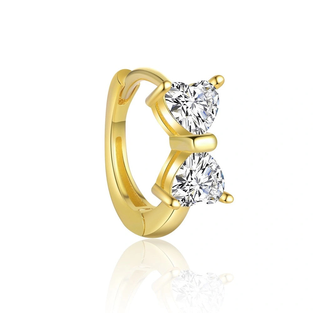 Everyday Hourglass Ear Stack 18K Gold Hoop Earrings
