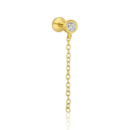 Starlit Veil Chains Ear Stack Earrings