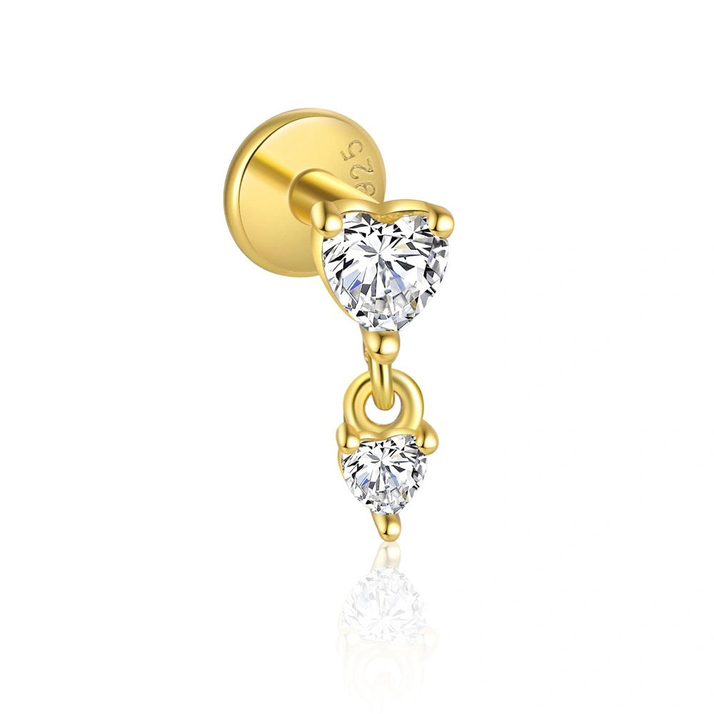 Golden Serenade Ear Stack 18K Gold Stud Earrings