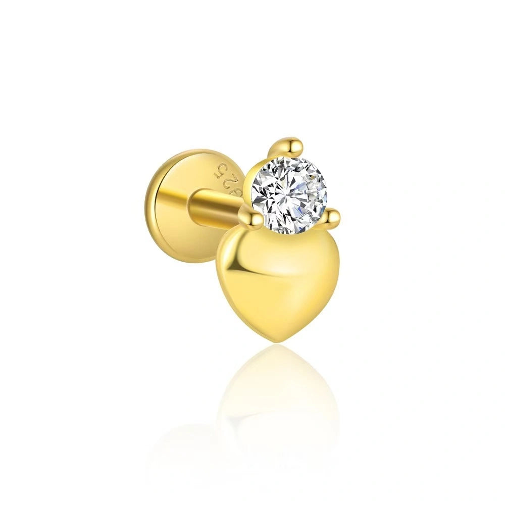 Golden Serenade Ear Stack 18K Gold Stud Earrings