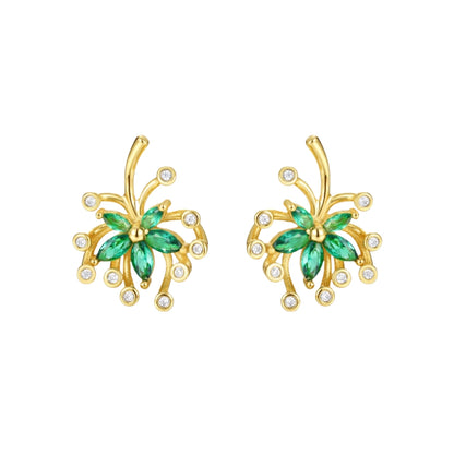 Emerald Bloom Earrings